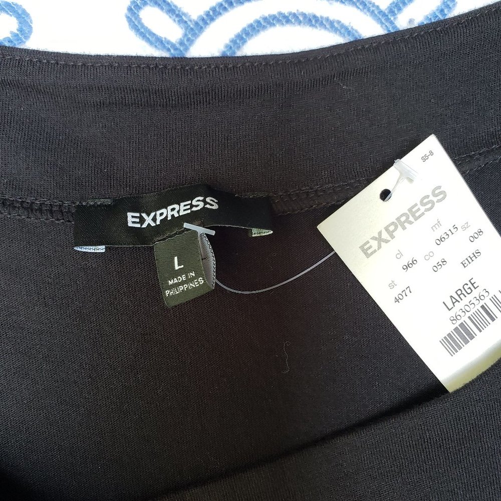 Express Black Basic Dress Nwt Large - image 4